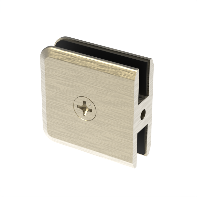 Pince de douche biseautée, 2 × 2 po — Bronze brossé
