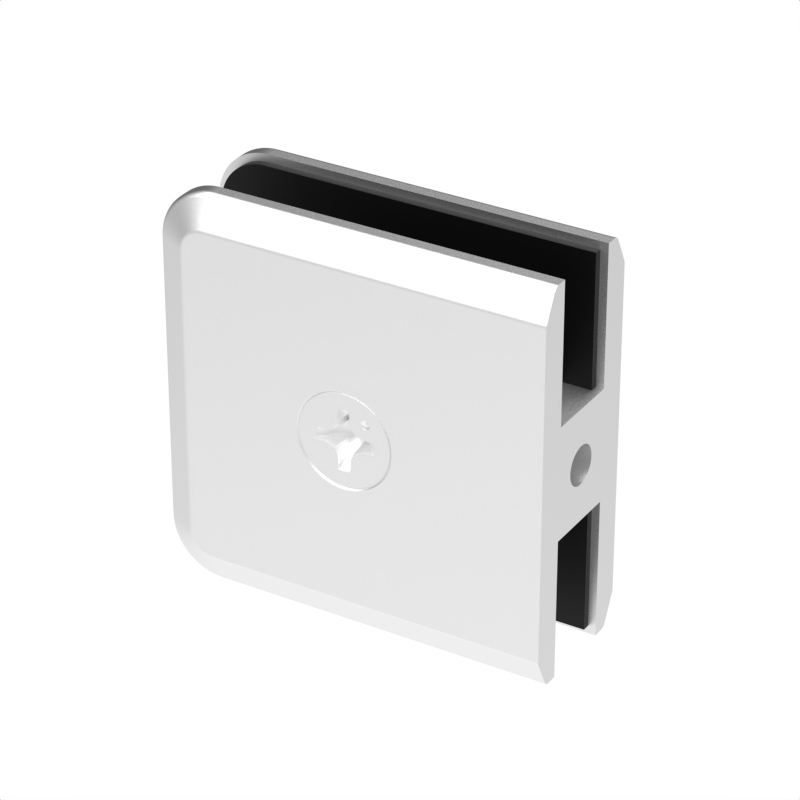 Pince de douche biseautée, 2 × 2 po — Blanc