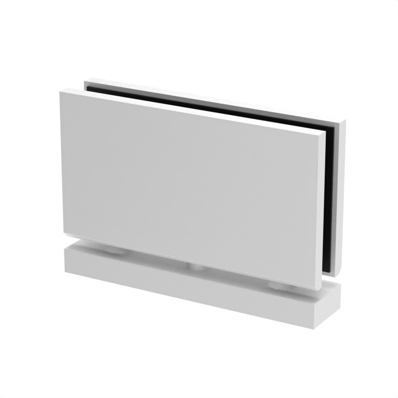 Pivot de porte de douche carré (haut ou bas) — Blanc (image d'illustration)