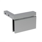 Pivot de porte de douche carré décalé, gauche (haut ou bas) — Chrome (image d'illustration)