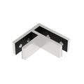 Attache 90° inégale mince — HS90F verre-à-verre