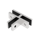 Attache 3 voies mince verre-à-verre CON3WAY — argent