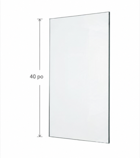 Panneau de verre trempé clair 12 mm — Hauteur 40"