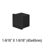 Embout pour caprail carré 40 mm — fini noir