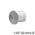 Embout pour caprail rond 42,4 mm — fini argent