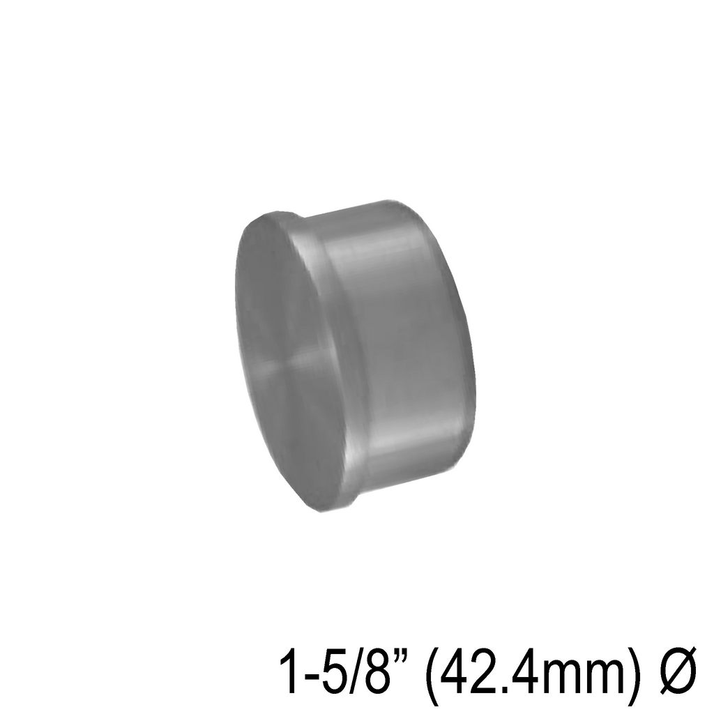 Embout pour main courante ronde 42,4 mm — fini argent