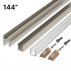 Kit de profilé en U pour douche (header), 144 po — Nickel brossé (image d'illustration)