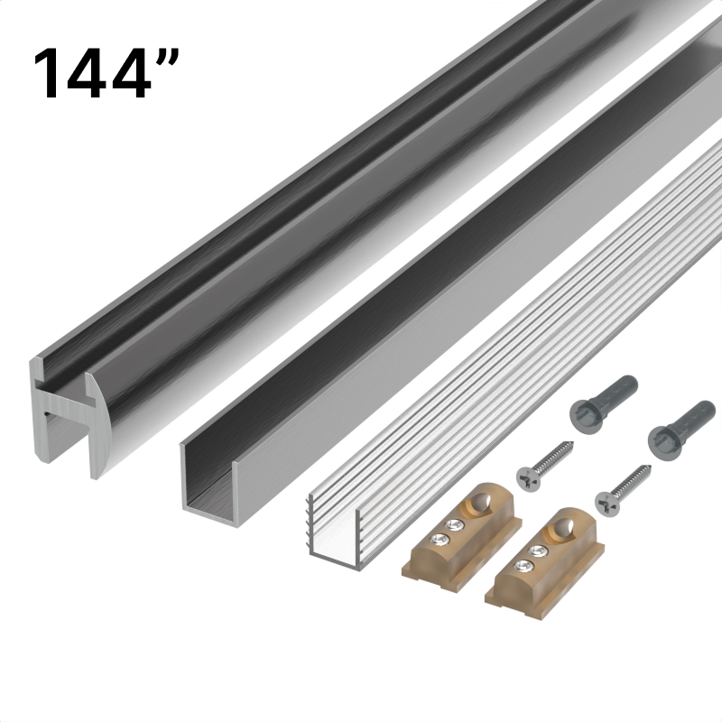 Kit de profilé en U pour douche (header), 144 po — Bronze huilé (image d'illustration)