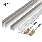 Kit de profilé en U pour douche (header), 144 po — Nickel poli (image d'illustration)