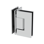 Charnière de douche carrée, verre à verre 90° — Chrome (image d'illustration)
