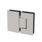 Charnière de douche carrée, verre à verre 180° — Nickel poli (image d'illustration)