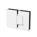 Charnière de douche carrée, verre à verre 180° — Blanc (image d'illustration)