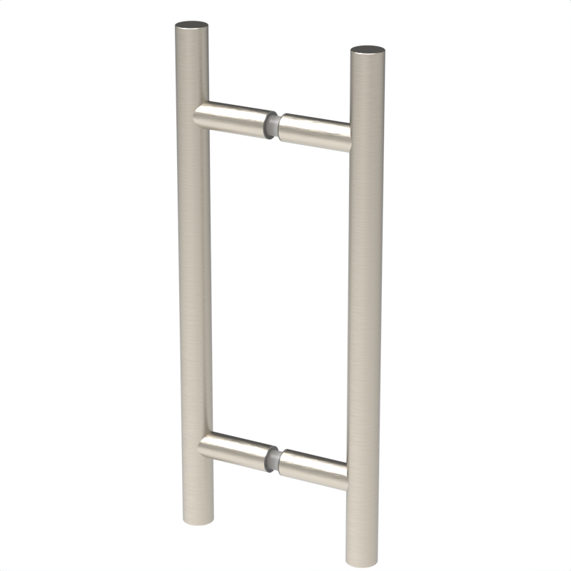 Poignée de porte de douche échelle, 8 × 8 po — Nickel brossé (image d'illustration)
