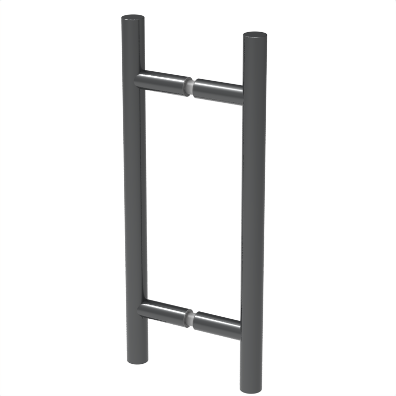 Poignée de porte de douche échelle, 8 × 8 po — Gris anthracite (image d'illustration)