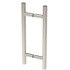 Poignée de porte de douche échelle, 8 × 8 po — Nickel poli (image d'illustration)