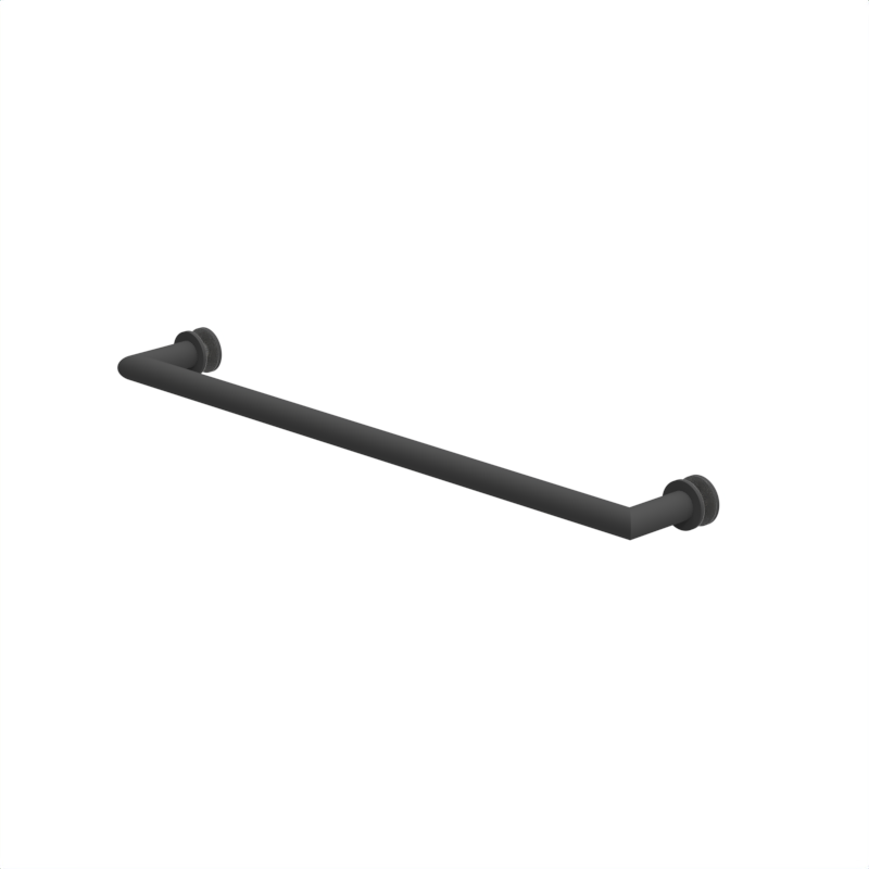 Porte-serviettes de douche coupe en biseau, 18 po — Noir mat (image d'illustration)