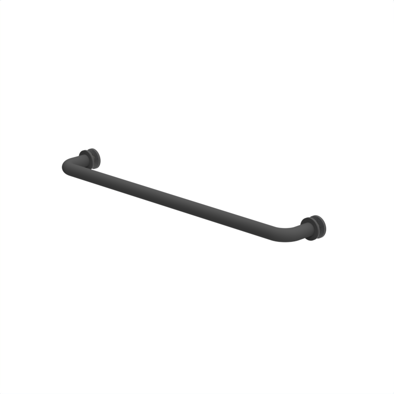 Porte-serviettes de douche tubulaire, 18 po — Noir mat (image d'illustration)