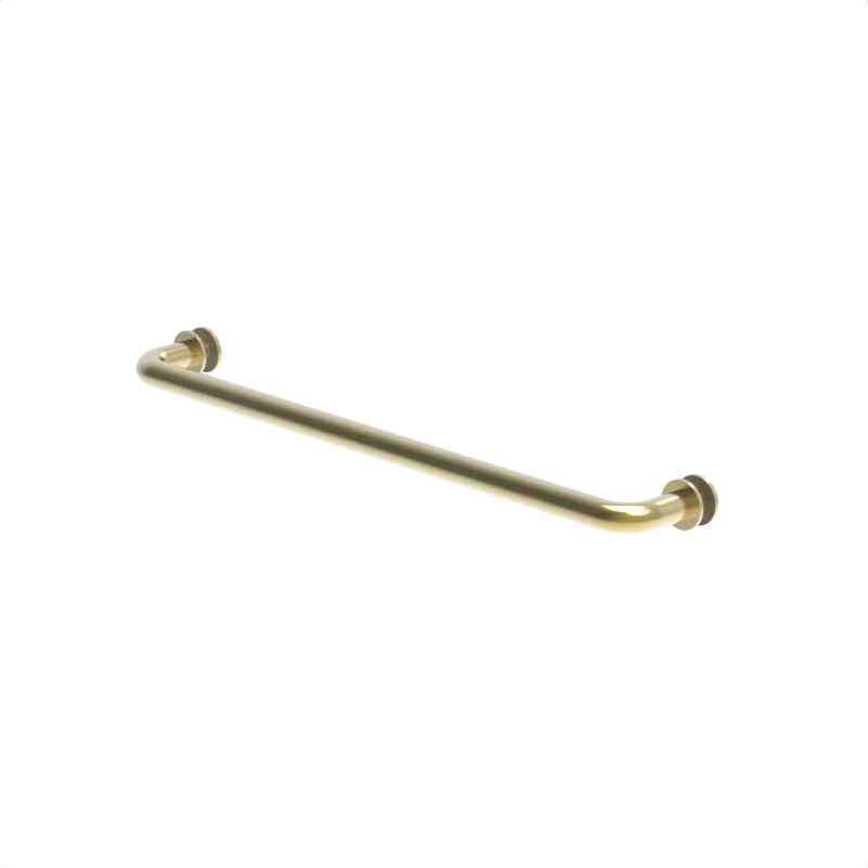 Porte-serviettes de douche tubulaire, 18 po — Laiton satiné (image d'illustration)