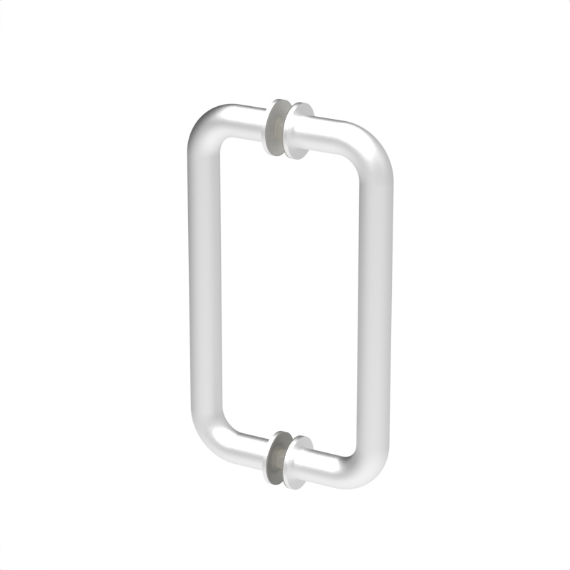 Poignée de porte de douche tubulaire, 8 × 8 po — Blanc (image d'illustration)