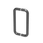 Poignée de porte de douche tubulaire épurée, 8 × 8 po — Gris anthracite (image d'illustration)