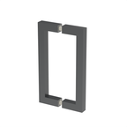 Poignée de porte de douche carrée, 8 × 8 po — Gris anthracite (image d'illustration)
