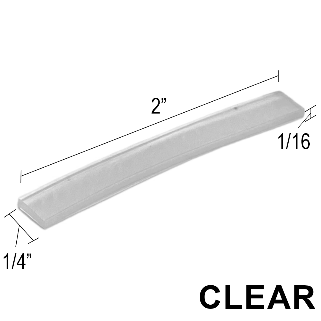 Blocs de calage transparents pour verre, paquet de 100 — 1/16 × 2 po