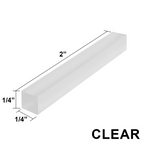 Blocs de calage transparents pour verre, paquet de 100 — 1/4 × 2 po