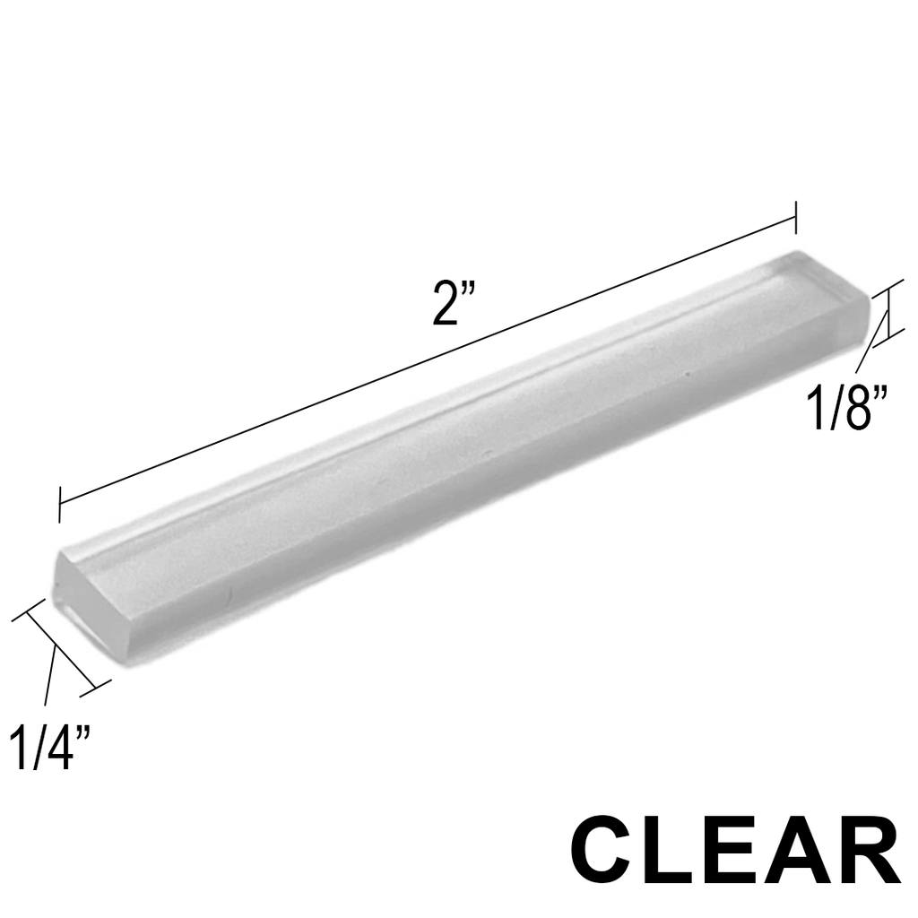 Blocs de calage transparents pour verre, paquet de 100 — 1/8 × 2 po