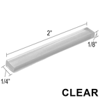 Blocs de calage transparents pour verre, paquet de 100 — 1/8 × 2 po