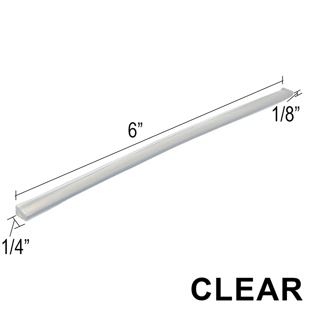 Blocs de calage transparents pour verre, paquet de 100 — 1/8 × 6 po