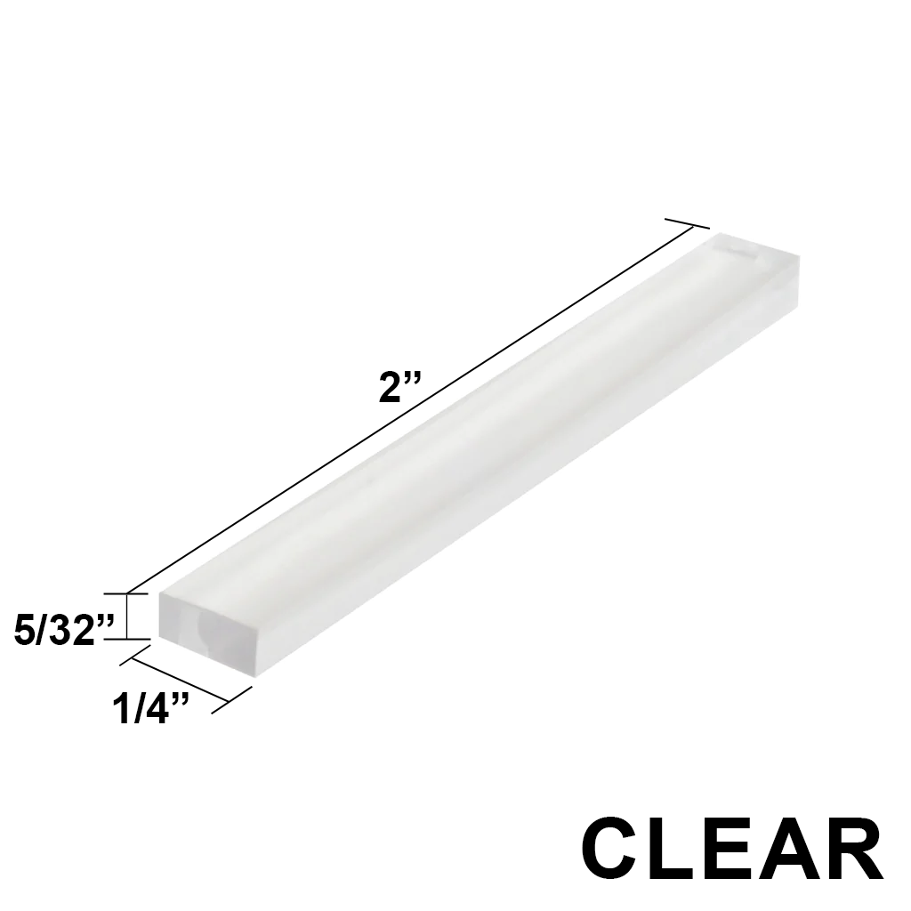 Blocs de calage transparents pour verre, paquet de 100 — 5/32 × 2 po