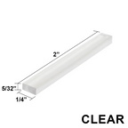 Blocs de calage transparents pour verre, paquet de 100 — 5/32 × 2 po