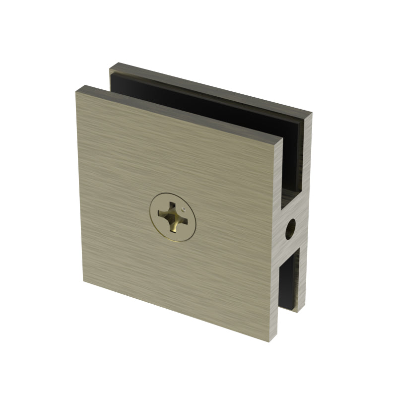 Pince de douche carrée, 2 × 2 po — Laiton antique