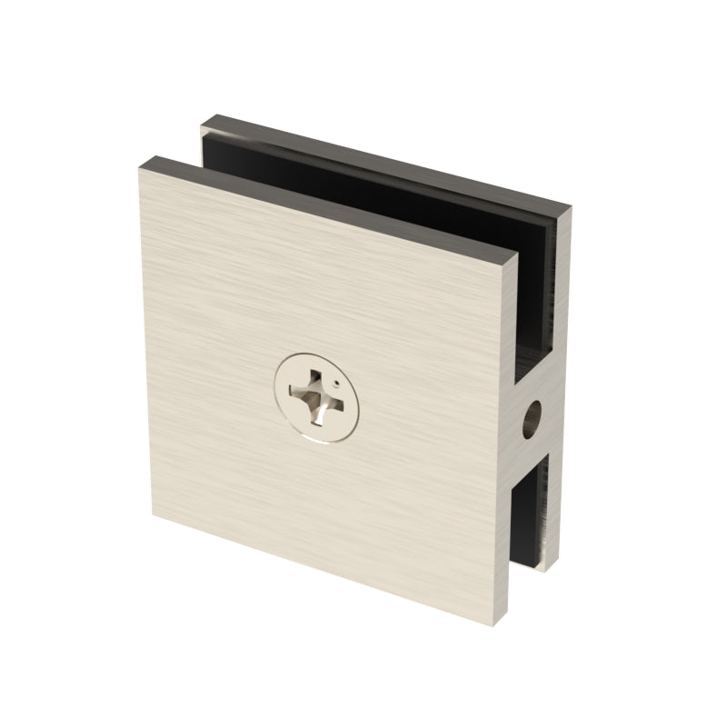 Pince de douche carrée, 2 × 2 po — Nickel brossé