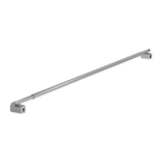 Barre de support de douche réglable, verre à verre — Chrome (image d'illustration)