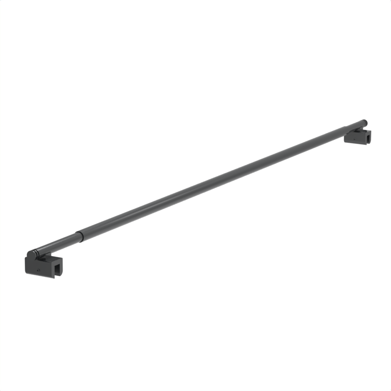 Barre de support de douche réglable, verre à verre — Gris anthracite (image d'illustration)