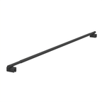 Barre de support de douche réglable, verre à verre — Noir mat (image d'illustration)