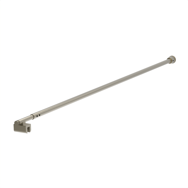 Barre de support de douche réglable, mur à verre — Bronze brossé (image d'illustration)
