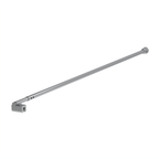 Barre de support de douche réglable, mur à verre — Chrome (image d'illustration)
