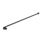 Barre de support de douche réglable, mur à verre — Gris anthracite (image d'illustration)