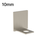 Embout de profilé en U, verre 10 mm — Nickel brossé