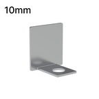 Embout de profilé en U, verre 10 mm — Chrome