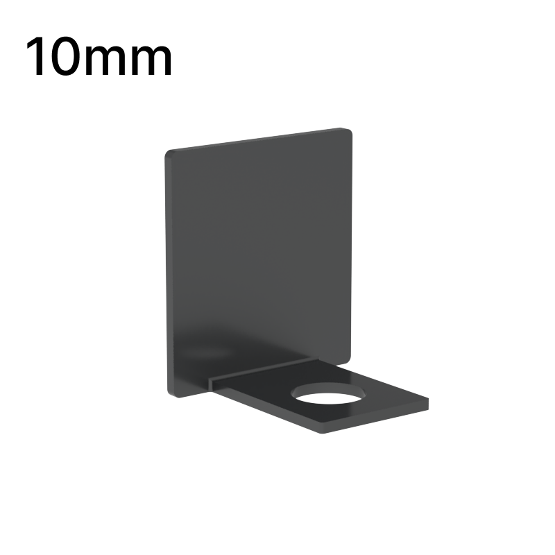 Embout de profilé en U, verre 10 mm — Gris anthracite