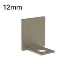 Embout de profilé en U, verre 12 mm — Bronze brossé