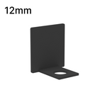 Embout de profilé en U, verre 12 mm — Noir mat