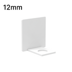 Embout de profilé en U, verre 12 mm — Blanc