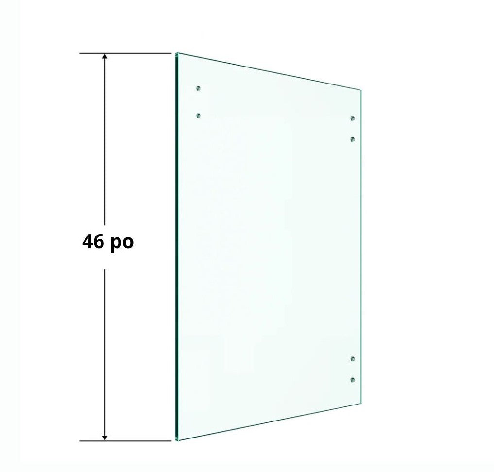 Porte de verre 10mm troué 4 trous