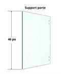 Panneau de verre 12mm support troué 4 trous