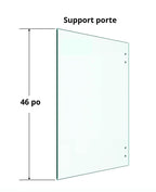Panneau de verre 12mm support troué 4 trous