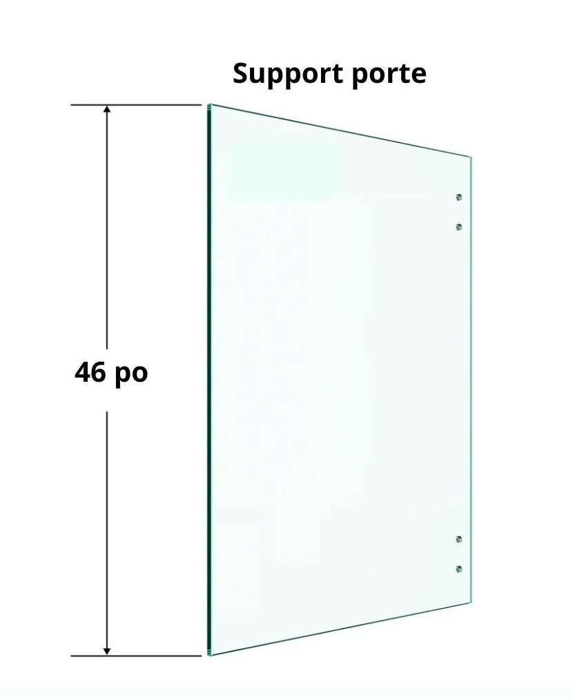 Panneau de verre 12mm support troué 4 trous